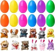 12PCS Pre Filled Easter Eggs Plush Toys, Filled with Plush Animal Toy, Holiday Stuffed Basket Stuffer | Stuffed Animal Basket Stuffer for Kids