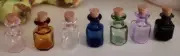 Mini Glass Color Bottles Rectangle Cute Bottles With Cork 1 Milliliters