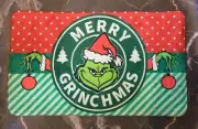 Merry Grinchmas Indoor Bath Welcome Mat Soft Pet Feeding New Sealed! Plush