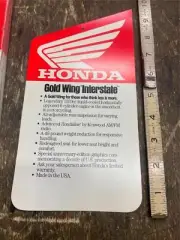 Honda Goldwing Interstate GL1500 Hang Tag Dealer showroom Literature collectible