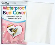 Waterproof Bed flat sheet Cover - Child's Single Bed 200cm X 100cm Mattress Protector Topper Wetting Pad Cot Sheet Mat For Baby Kids Toddlers Elderly Children Adults Pet Dog Sofa Breathable Protection