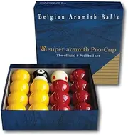 Aramith Billiards Pool Ball Set Available in Diameter of 50.8mm / 57.2mm Professional Pool Players Worldwide Tournament and Event Performance Equipment Supplies