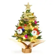 Tabletop Mini 23.6 Inch Artificial Pine Xmas Tree with Lights, Christmas Tree