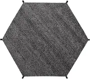 Trampoline Sunshade Net - Round Trampoline Cover, Mesh Material Shade | Protective Tool for Picnics and Backyards, Multi-Functional Cover for Community Events and Birthday Parties (Black)