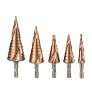 Hss M35 Cobalt Steel Step Cone Drill Bit Hole Saw Cutter 4-12/20/32Mm 5-21/27Mm