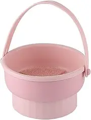 Brush Cleaner Mat 3-in-1 Makeup Brush Cleaning Drying Storage Bowl Silicone Beauty Tool Silicone Brush Cleaner Mat Makeup Brush Storage Canister Pink