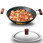 HAWKINS FUTURA DEEP FRY PAN / KADHAI - 2.5 LTR, HARD ANODISED WITH SS LID