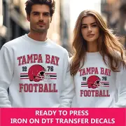 Tampa Bay Retro Style Iron On Transfer, Ready to Press DTF Transfer