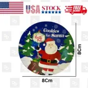 Ceramic Printed Blue Santa Christmas Cookie Plate Christmas Gift