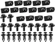 CCWUTQF M6 Body Bolt U-Nut Clip Fastener Retainer Kit 150171197 Compatible Engine Cover Undertray Splash Shield Guard