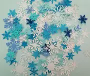 Frozen Snowflakes Winter Punch Paper Die Cut Set of 50 Scrapbook Embellishment