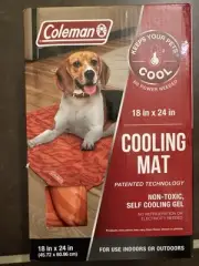 Coleman Pet Cooling Mat Self-Cooling Gel 12 ” RED Indoor / Outdoor / Kennel