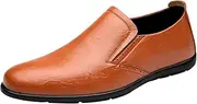 [JiuQing] Men's Dress Loafers Casual Business Formal Shoes Soft Bottom Walking Shoes