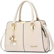 [NICOLE & DORIS] NICOLE&DORIS Women Handbags Designer Top Handle Shoulder Bags Tote Crossbody Bag for Ladies PU Leather Bag Crystal Metal Tassels