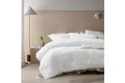 Vintage Design Homewares 3 Pcs Parquet White Comforter Set