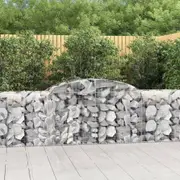 Arched Gabion Baskets 5 pcs 300x50x80/100 cm Galvanised Iron vidaXL