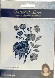 Tattered Lace Cutting Dies Pink Peony By Stephanie Weightman