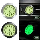 Luminous Digital Watch Stick-On Round Car Clock Quartz Clocks Auto Ornament