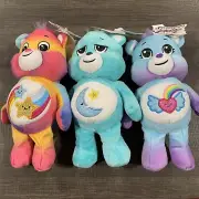 2022 Care Bears 9" Plush Lot Dare to Care Bedtime and Dream Bright Bear