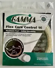 NEW! Gamma Flex Core Control 16G - 16 Gauge 40 FT Synthetic Tennis Racket String