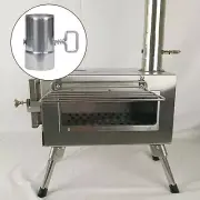 Flue Extension Tube Chimney Thickened Stove Pipe with Damper for Control