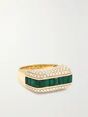 [Rainbow K] Rainbow K - Empress 18-karat Gold, Emerald And Diamond Ring - Green - 7 7 Green