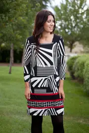 Modern Graphic Tunic--THR-12021