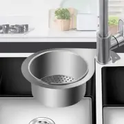 Stainless Steel Swan Sink Strainer Basket Filterable Sink Caddy Organiser