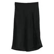 [Calvin Klein] Calvin Klein Lace-insert Slip Skirt M BLACK