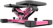 Upgraded Home Exercise Stepper Machine with LCD Monitor Mini Aerobic Fitness Swing Stair Stepper(Pink)