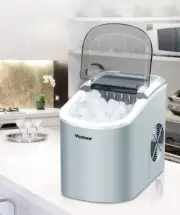 220V Stainless Commercial Ice Machine Portable Ice Cube Maker Restaurant Home