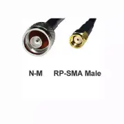 Low Loss N Male to RP SMA Male RG58U Coaxial Cable 16.4ft 5-Meter