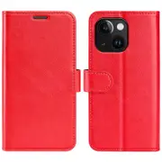 For iPhone 15 Plus Case, Premium PU Leather Folio Wallet Cover, Red