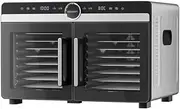 Devanti Food Dehydrator 16 Trays 1400W Stainless Steel Dehydrators Jerky Yogurt Fruit Pet Food Dryer LED Touch Control Adjustable Timer & Temperature - Black