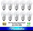 10 x 28W Clear Fancy Round Light Globes Bulbs Lamps Screw E27 Halogen 28W=40W