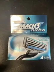 2X GILLETTE MACH3 TURBO RAZOR BLADES NEW (8 Cart Total)