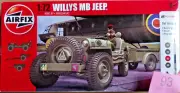 #93 Airfix 1:72 WILLYS MB JEEP kit with paints glue and brush