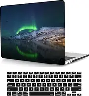 Case Compatible with MacBook Pro 14 inch 2021 2023 A2442 A2779 A2918 A2992 M1 M2 M3 with Touch ID and Retina Display, Plastic Laptop Hard Shell Protective Case & Keyboard Cover Skin - Green Light