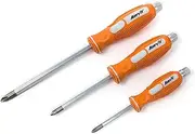 DP 0059-006 JIS (Japanese Industrial Standard) Screwdrivers #1, 2, 3 (Set of 3) Small Medium Large Metric Full Tang Solid Shaft Screw Driver