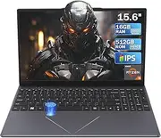 15.6" Laptop 16GB DDR4 512GB SSD, Laptop HD AMD Ryzen 5 3500U Processor Integrated Graphics Laptop with Touch ID WiFi 2.4/5G Bluetooth 5.2 2xUSB 3.0 for Students/Office/Gaming