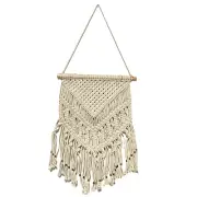 Nu macrame ivory wall hanging boho cottage core decor