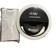 Mini clip on rechargable LED ring light eBay Open 2024 swag