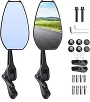 Motorcycle Mirrors - Motorcycle Rearview Mirror | Dirtbike Handlebars Mirrors | Anti-glare High Definition Reflector Glasses | Vibration Resistant For Commuting Mountain Biking Racing
