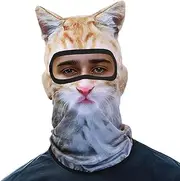 Full Face Covering - Full Head Coverage Mask | Safety Face Guard, Breathable Face Cover, Full Face Mask with Ears Support, Three-dimensional Pattern