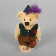 Deb Canham Hansel Mohair Bear in Green and Brown Outfit 2011 Convention Piece