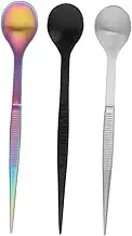 BRIGHTFUFU Chef Tasting Spoons Set Integrated Tweezers Sauce Tweezer Tongs Condiment Spoon Stainless Steel Multi-Functional