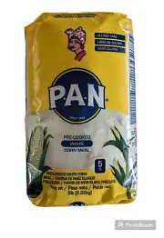 P.A.N. White Corn Meal Pre-cooked Flour 5 lbs Arepas Empanadas