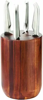 Furi Pro Capsule Knife Block Set, Acacia Block With Four Premium Knives