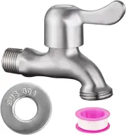 Enoch'S Land Stainless Steel Garden Hose Bibb,Garden Hose Connect Bibb Spigot,1/
