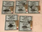 5 New Packs Captain Bills Flounder Fluke Redfish Trout Snook Rigs